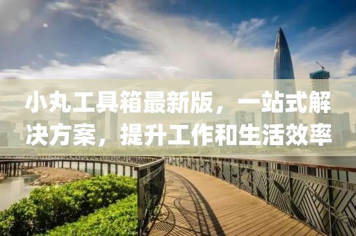 小丸工具箱最新版，一站式解決方案，提升工作和生活效率