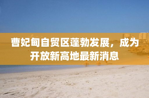 曹妃甸自貿(mào)區(qū)蓬勃發(fā)展，成為開放新高地最新消息