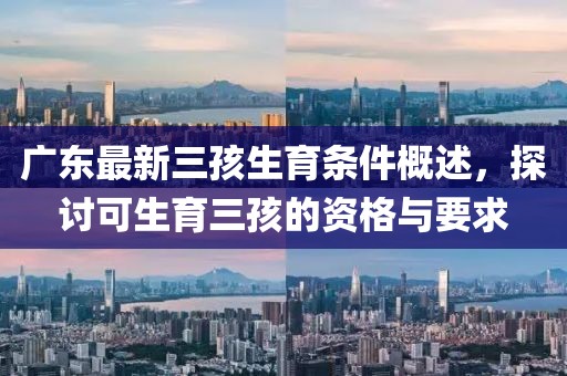 廣東最新三孩生育條件概述，探討可生育三孩的資格與要求