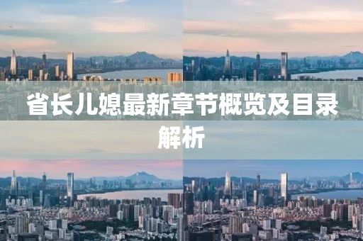 省長(zhǎng)兒媳最新章節(jié)概覽及目錄解析