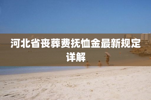 河北省喪葬費(fèi)撫恤金最新規(guī)定詳解
