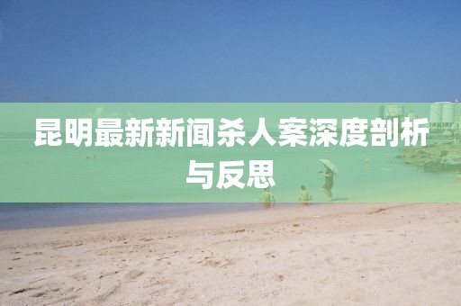 昆明最新新聞殺人案深度剖析與反思